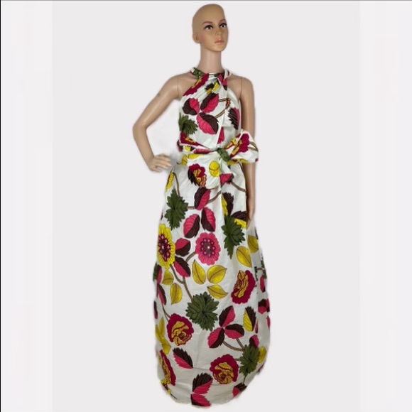 Floral Ankara Infinity Maxi Dress - Picture 6 of 6